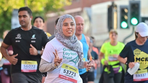 Mara ran the Manchester Half Marathon